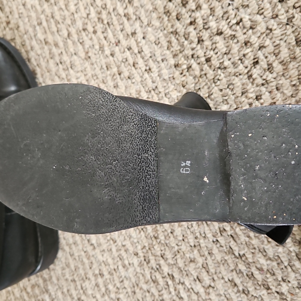Madewell The Biker Black Moto Lowrider Leather Ankle Boots 6.5 - Picture 4 of 6